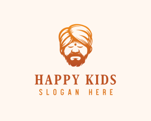 Sleeping Turban Man logo design