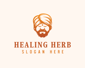 Sleeping Turban Man logo design