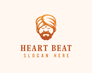 Sleeping Turban Man logo design