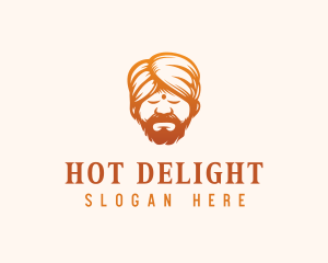 Sleeping Turban Man logo design