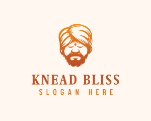 Sleeping Turban Man logo design