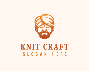 Sleeping Turban Man logo design