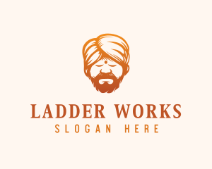 Sleeping Turban Man logo design