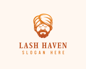 Sleeping Turban Man logo design