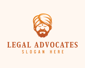 Sleeping Turban Man logo design