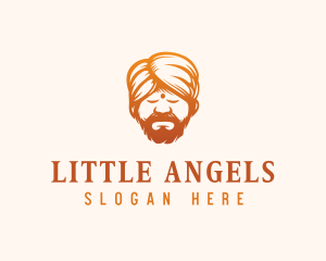 Sleeping Turban Man logo design