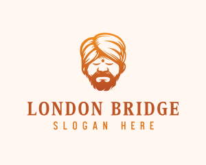 Sleeping Turban Man logo design