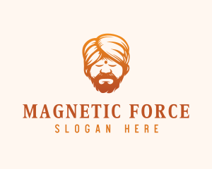 Sleeping Turban Man logo design