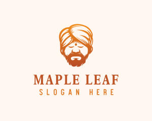 Sleeping Turban Man logo design