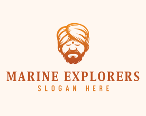 Sleeping Turban Man logo design