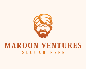 Sleeping Turban Man logo design