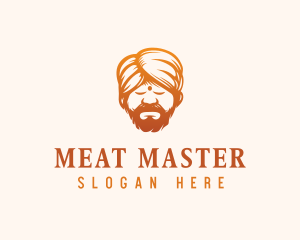 Sleeping Turban Man logo design