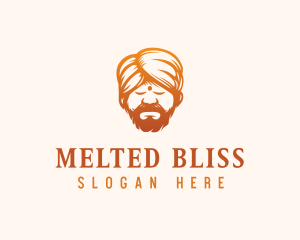 Sleeping Turban Man logo design