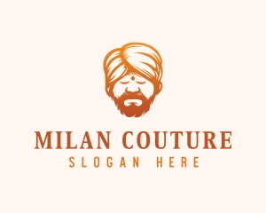 Sleeping Turban Man logo design