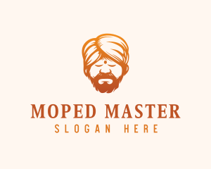 Sleeping Turban Man logo design