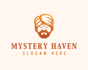 Sleeping Turban Man logo design