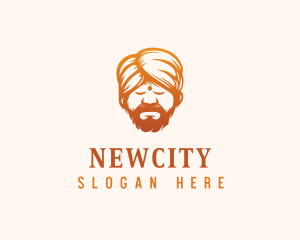 Sleeping Turban Man logo design