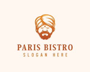 Sleeping Turban Man logo design