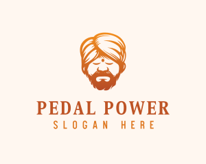 Sleeping Turban Man logo design