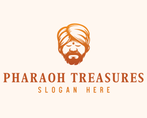 Sleeping Turban Man logo design