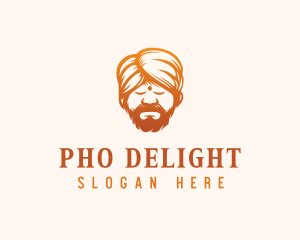 Sleeping Turban Man logo design