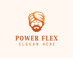 Sleeping Turban Man logo design