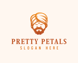 Sleeping Turban Man logo design