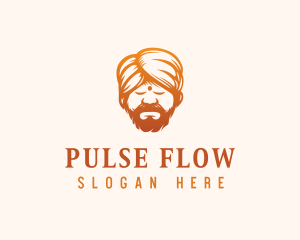 Sleeping Turban Man logo design