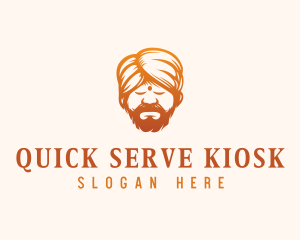 Sleeping Turban Man logo design