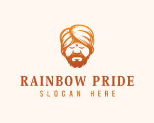 Sleeping Turban Man logo design