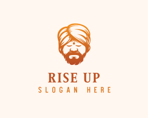 Sleeping Turban Man logo design