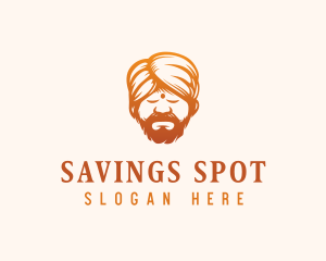 Sleeping Turban Man logo design