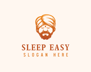 Sleeping Turban Man logo design