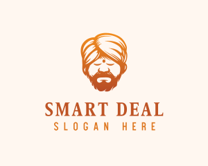 Sleeping Turban Man logo design