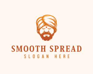 Sleeping Turban Man logo design