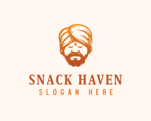 Sleeping Turban Man logo design