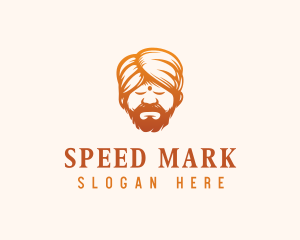 Sleeping Turban Man logo design