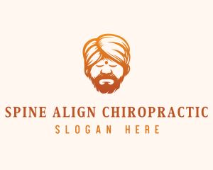 Sleeping Turban Man logo design