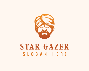 Sleeping Turban Man logo design