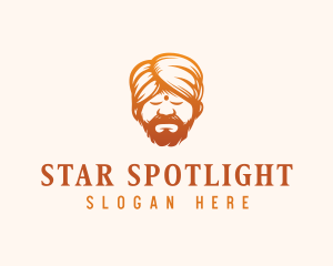 Sleeping Turban Man logo design