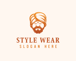 Sleeping Turban Man logo design