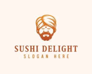 Sleeping Turban Man logo design