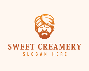 Sleeping Turban Man logo design