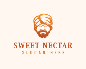 Sleeping Turban Man logo design