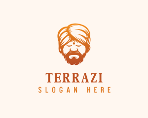 Sleeping Turban Man logo design