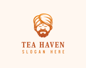 Sleeping Turban Man logo design