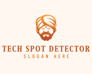 Sleeping Turban Man logo design