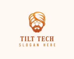 Sleeping Turban Man logo design