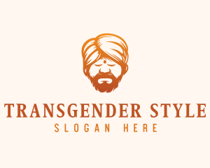 Sleeping Turban Man logo design