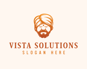 Sleeping Turban Man logo design